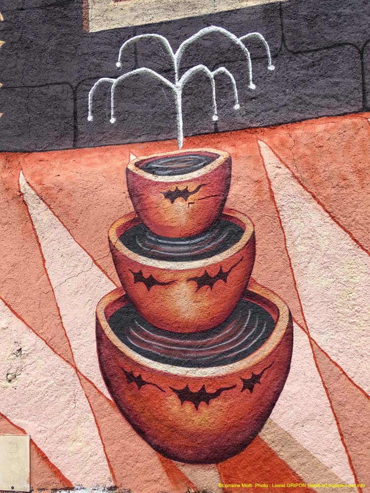 Fontaine et vase