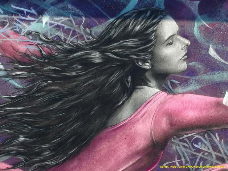 Danseuse et calligraphie