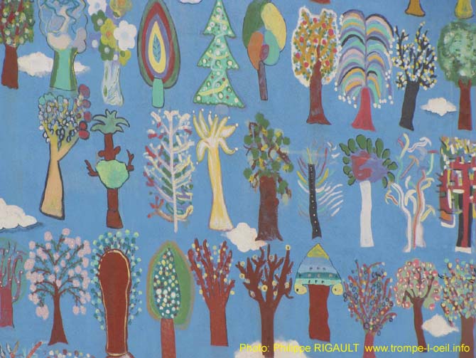 Arbres bleus