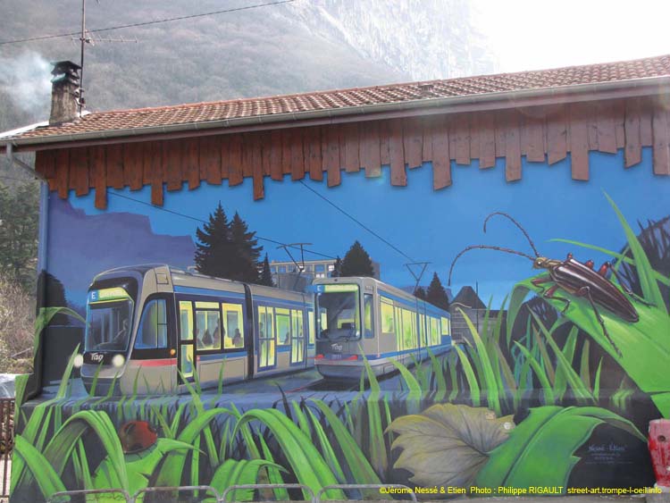 Tramway et végétation