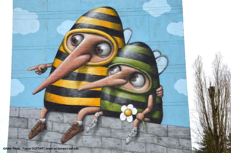 Abeilles père et fils