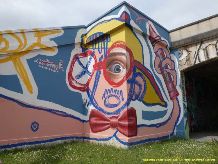 Graffeur allongé