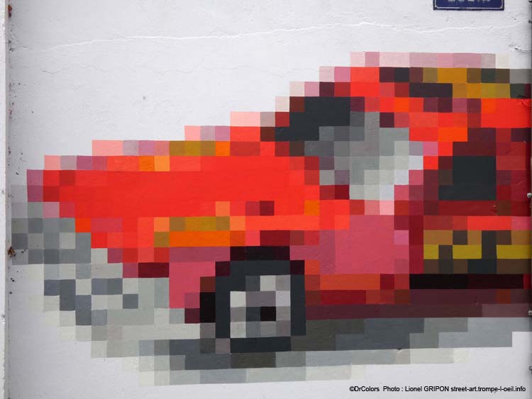 Voitures pixélisées