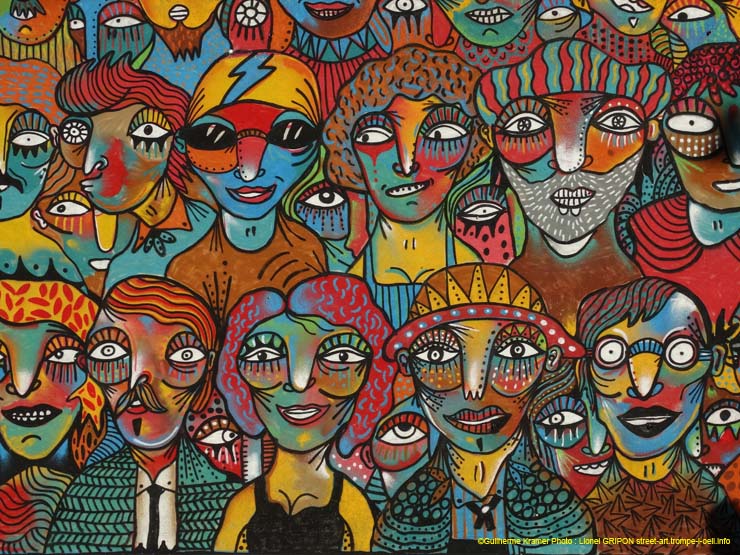 Foule colorée