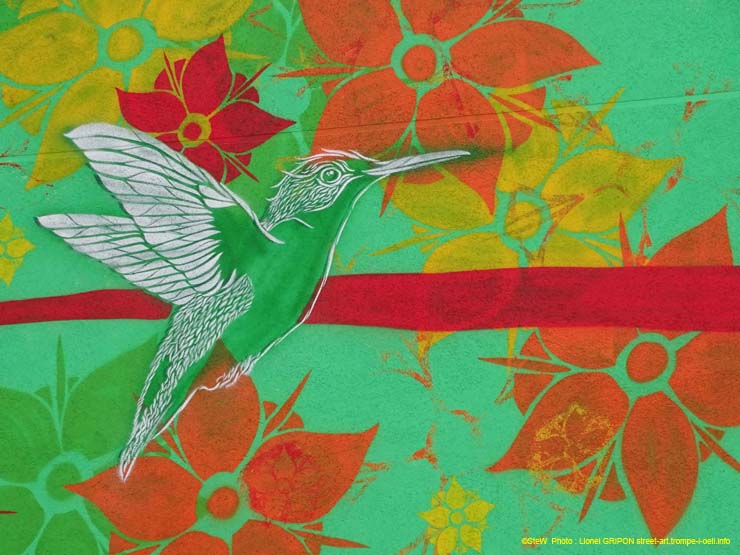 Fleurs et colibris