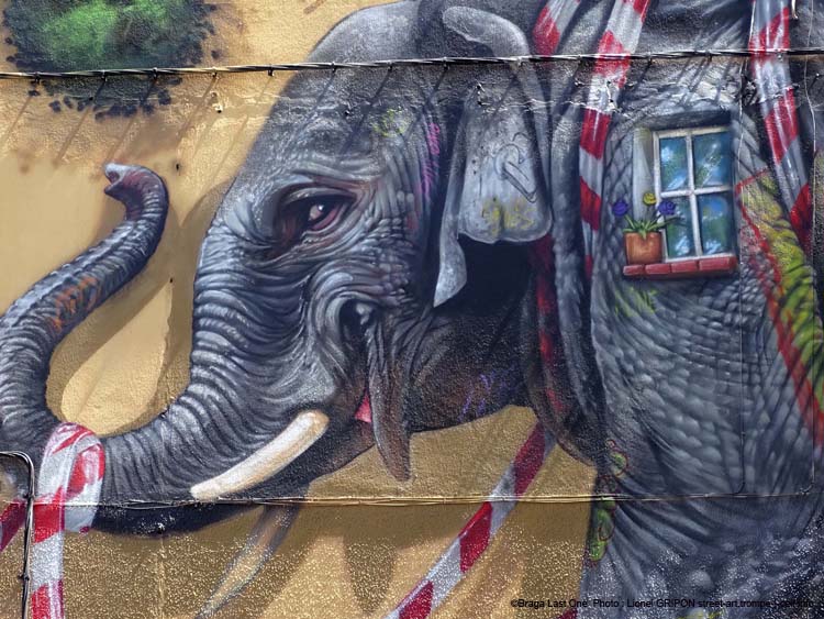 Éléphant suspendu