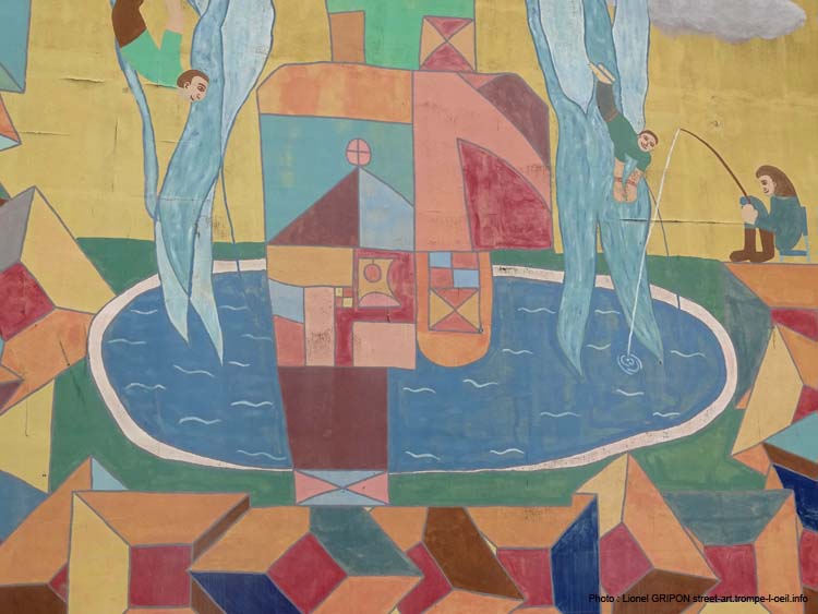 Fontaine colorée