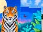 Tigre et papillons