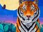Tigre et papillons