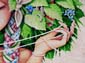 Pin-up aux fleurs