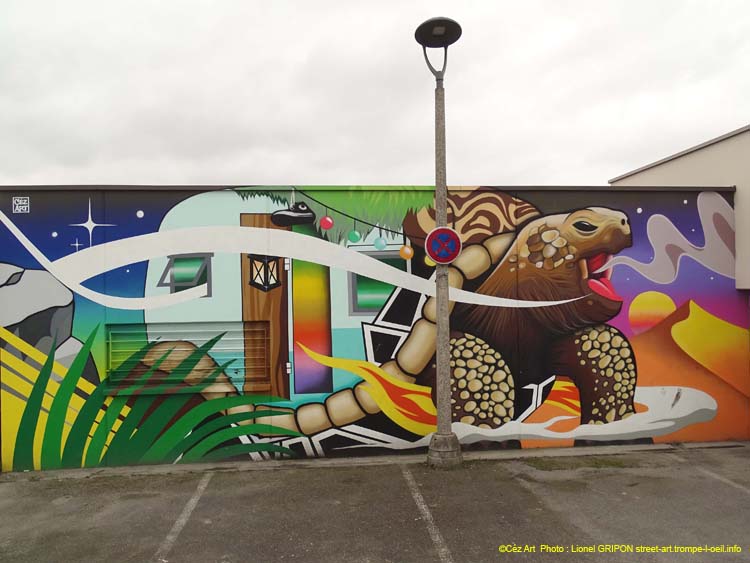 Tortue et caravane
