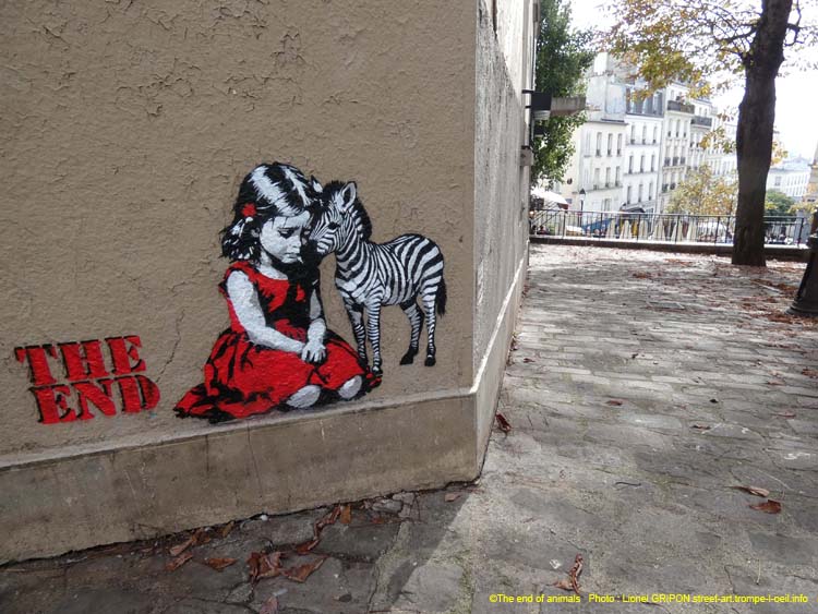 Fillette et zèbre