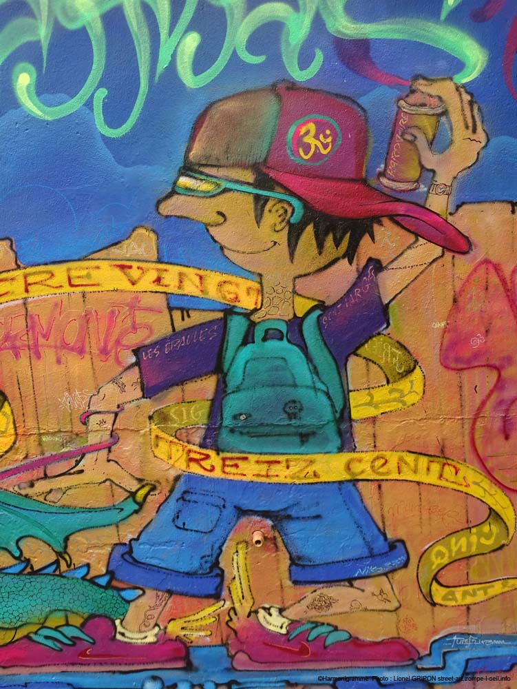 Dragon et graffeur