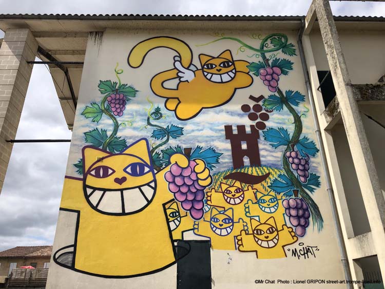 Chat et vigne