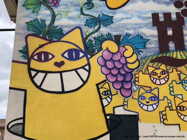 Chat et vigne