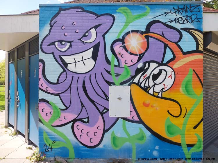 Pieuvre et poisson