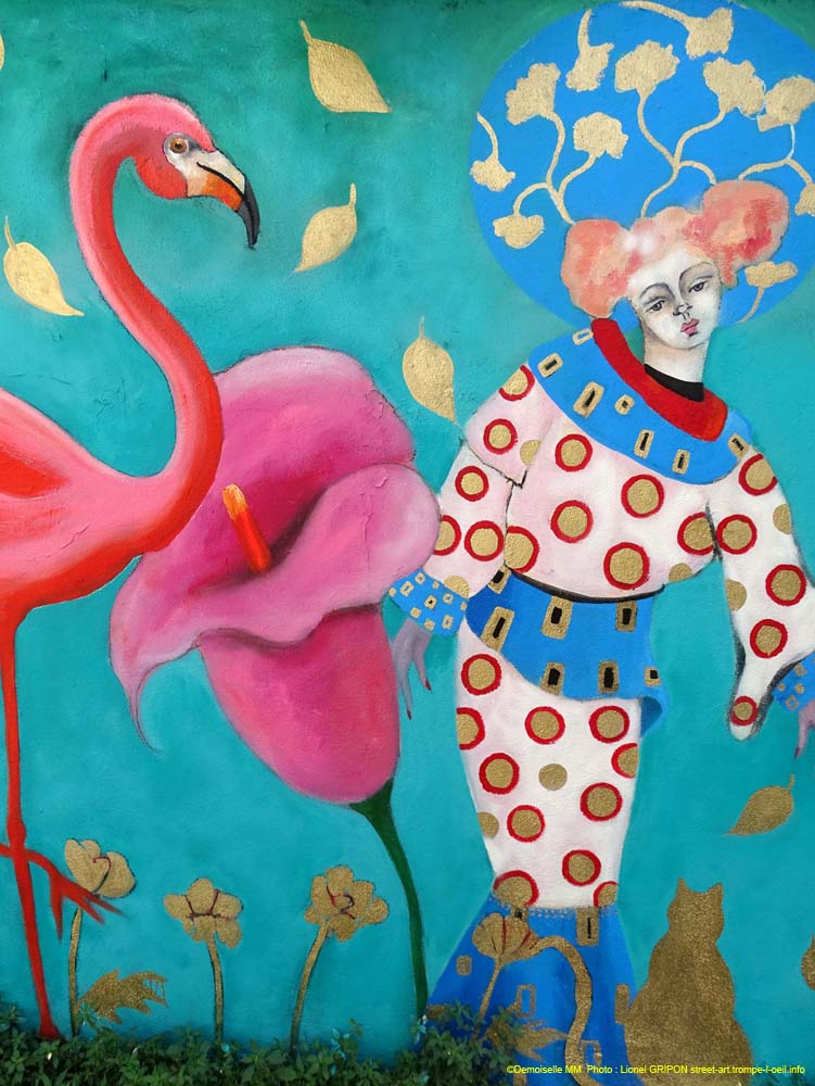 Demoiselles et Flamant