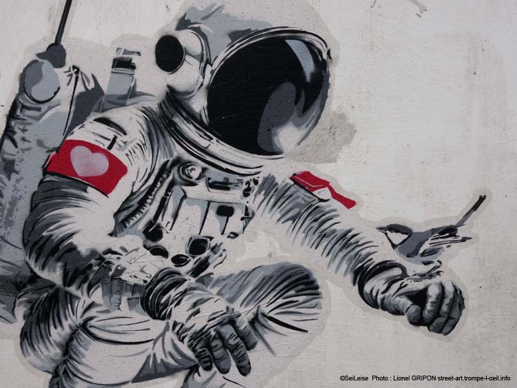 Astronaute et oiseaux