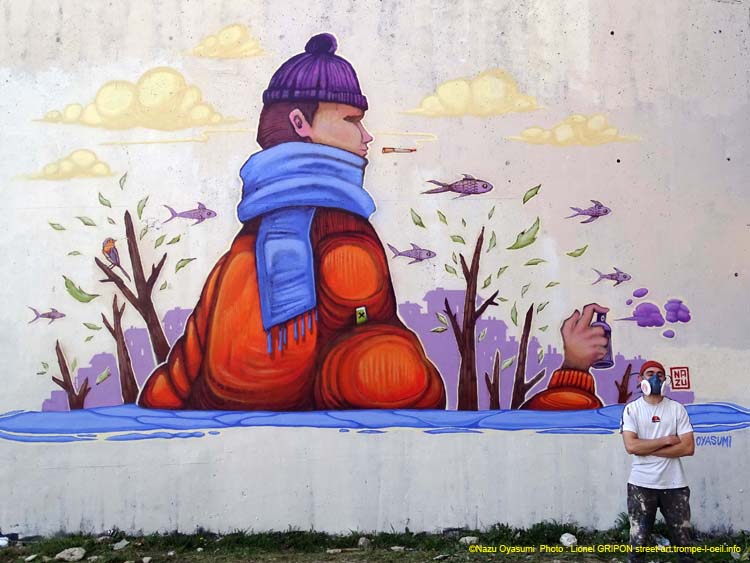 Graffeur et poissons