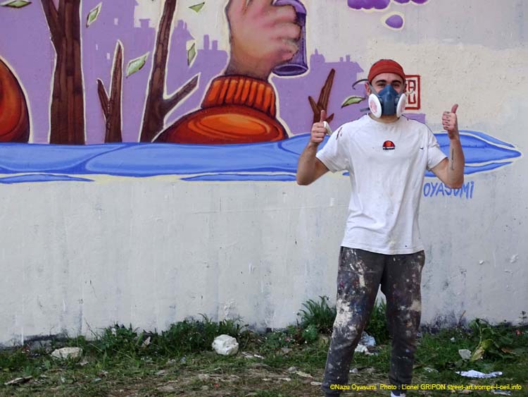 Graffeur et poissons