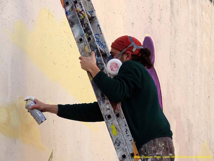Graffeur et poissons