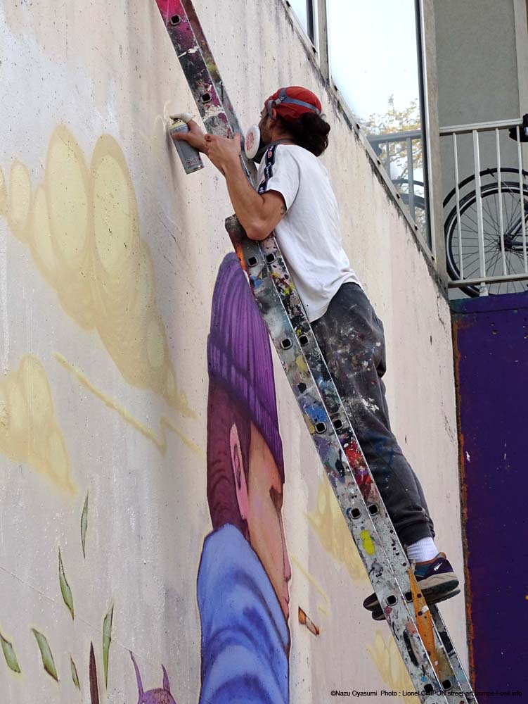 Graffeur et poissons
