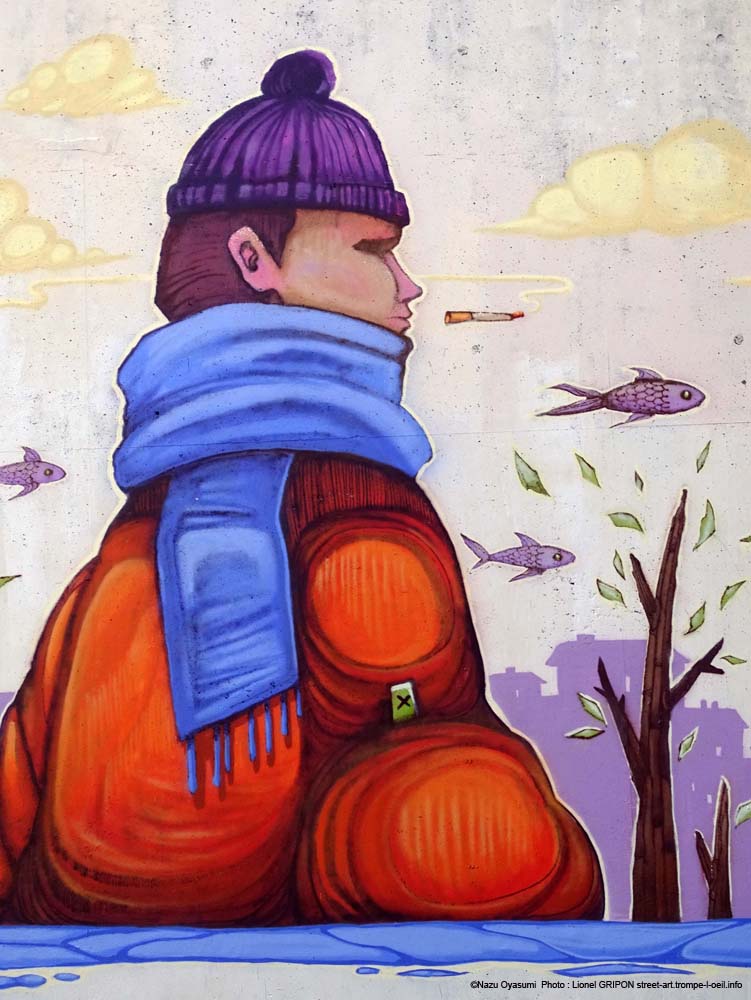 Graffeur et poissons
