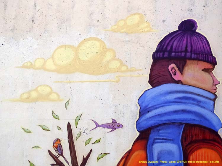 Graffeur et poissons