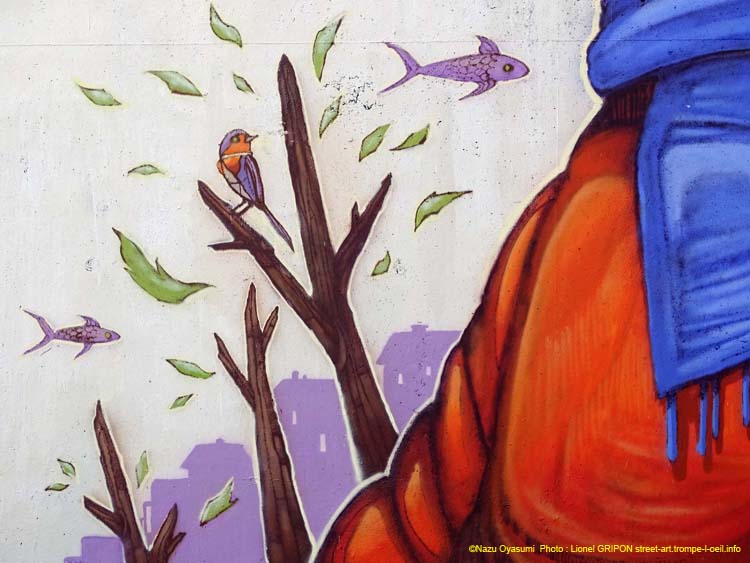 Graffeur et poissons