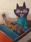 Chat dans sa barque
