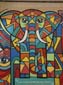 Éléphants colorés