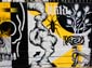 Patchwork noir et jaune